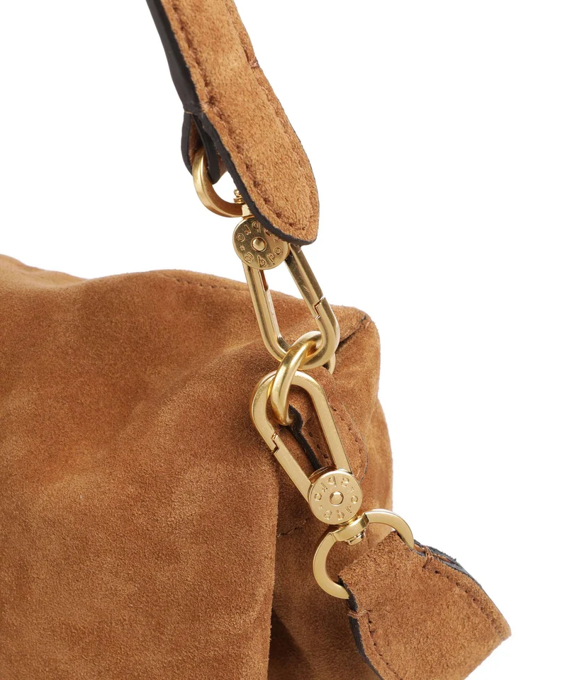 Abro Suede Temi Medium Schultertasche cuoio
