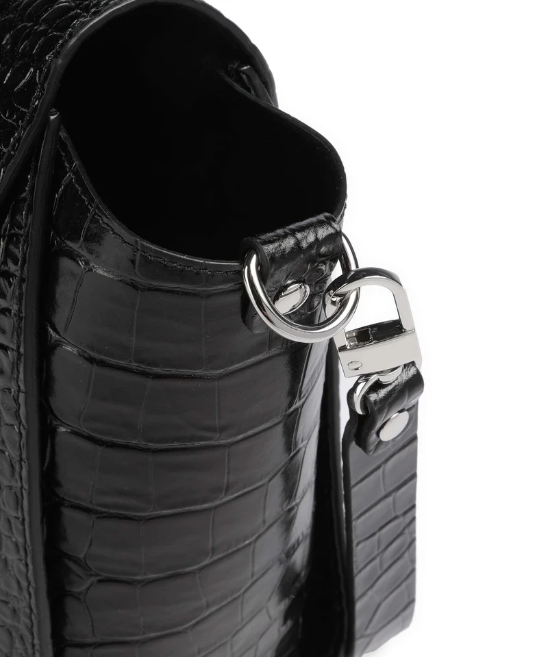Vivienne Westwood Bettina Embossed Croc Medium Shopper black