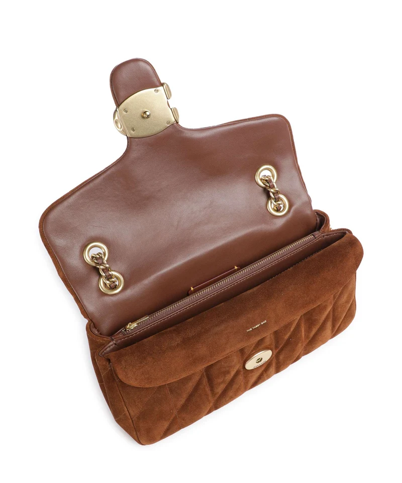Coach Tabby Quilted Suede 26 Schultertasche warm brown