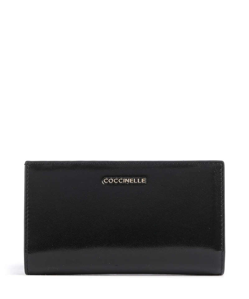 Coccinelle Metallic Shiny Smooth Geldbörse noir