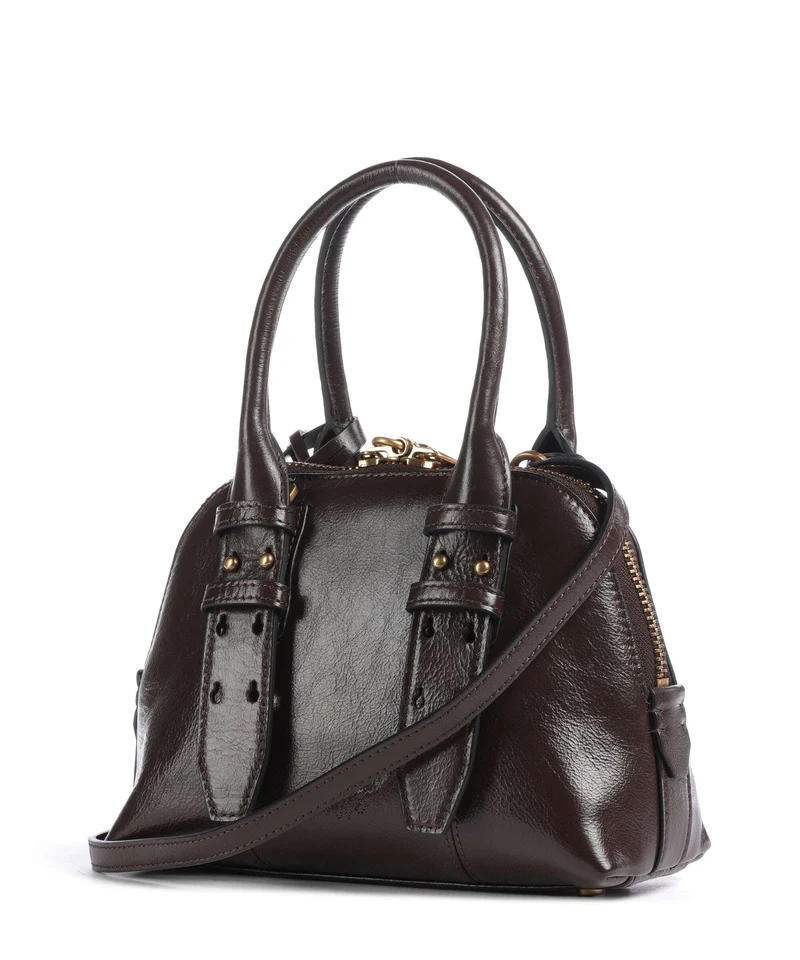 Pinko Bowling Mini Handtasche rosso mogano/antique gold
