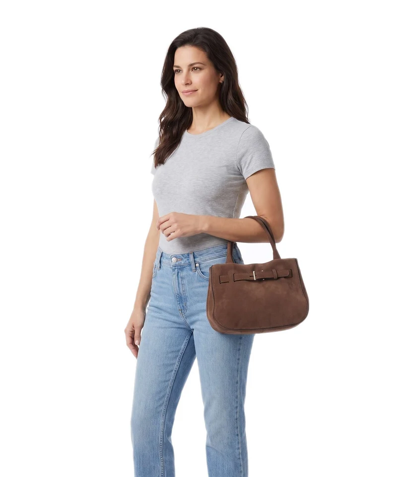 Abro Suede Jill Handtasche wood