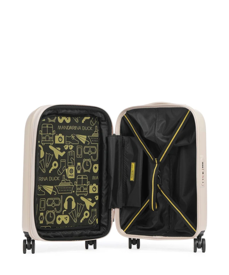 Mandarina Duck Logoduck+ 4-Rollen Trolley white mocha