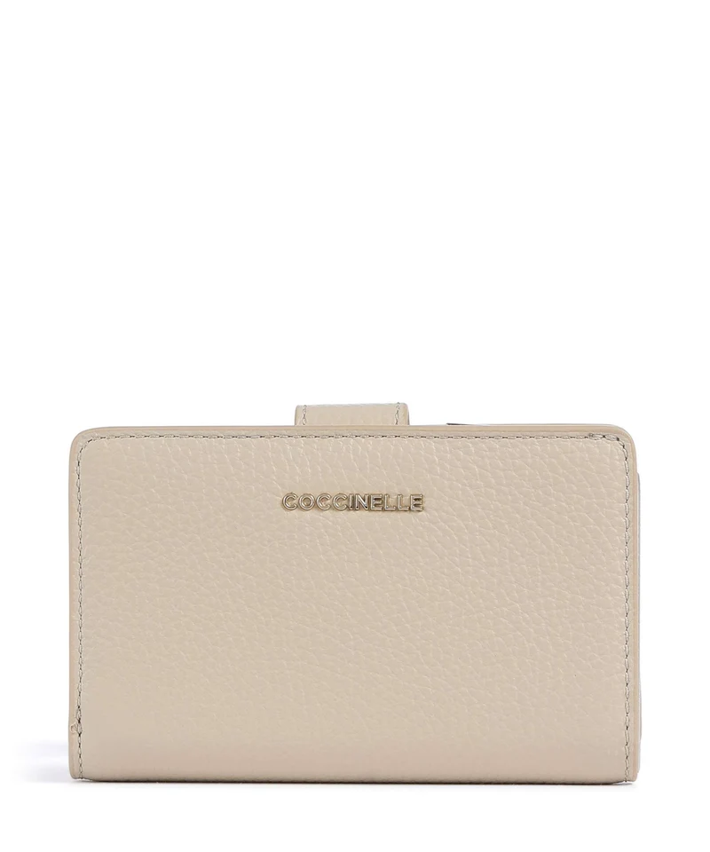Coccinelle Metallic Soft Geldbörse sandshell