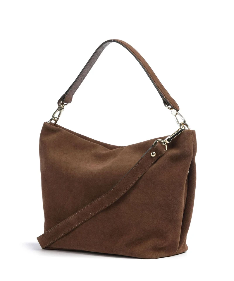 Abro Suede Ebony Beuteltasche wood