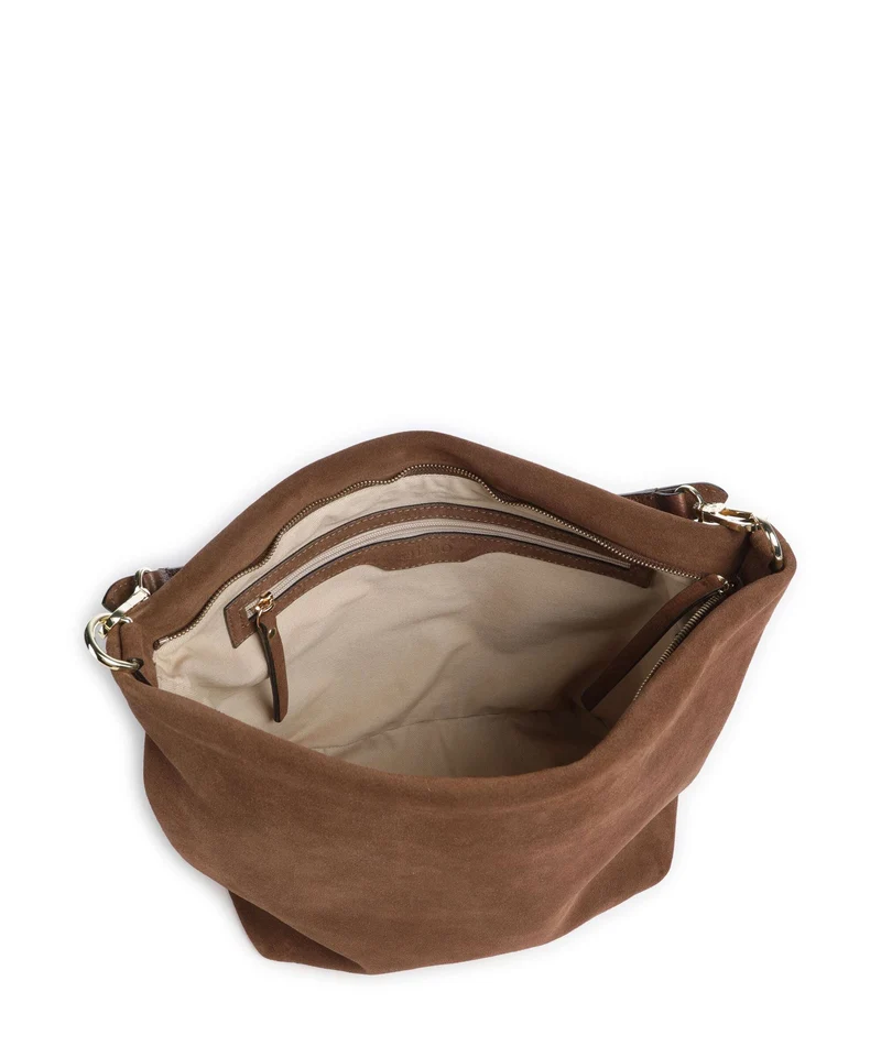 Abro Suede Ebony Beuteltasche wood