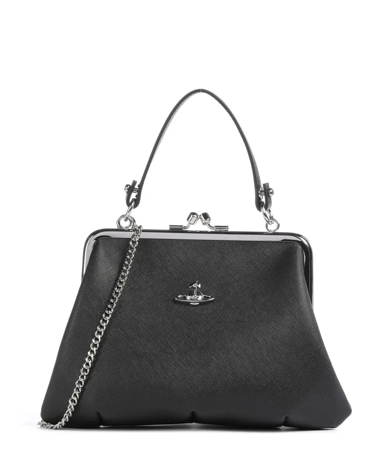 Vivienne Westwood Granny Frame Saffiano Handtasche black