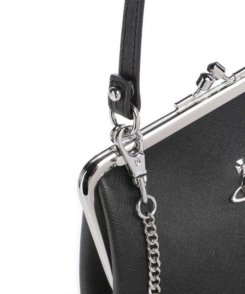 Vivienne Westwood Granny Frame Saffiano Handtasche black
