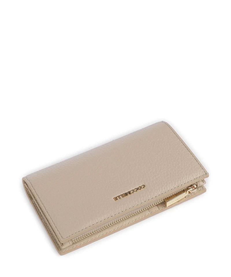 Coccinelle Metallic Soft Geldbörse sandshell