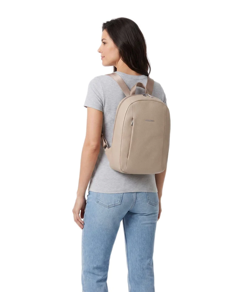 Mandarina Duck Mellow Leather Rucksack warm taupe