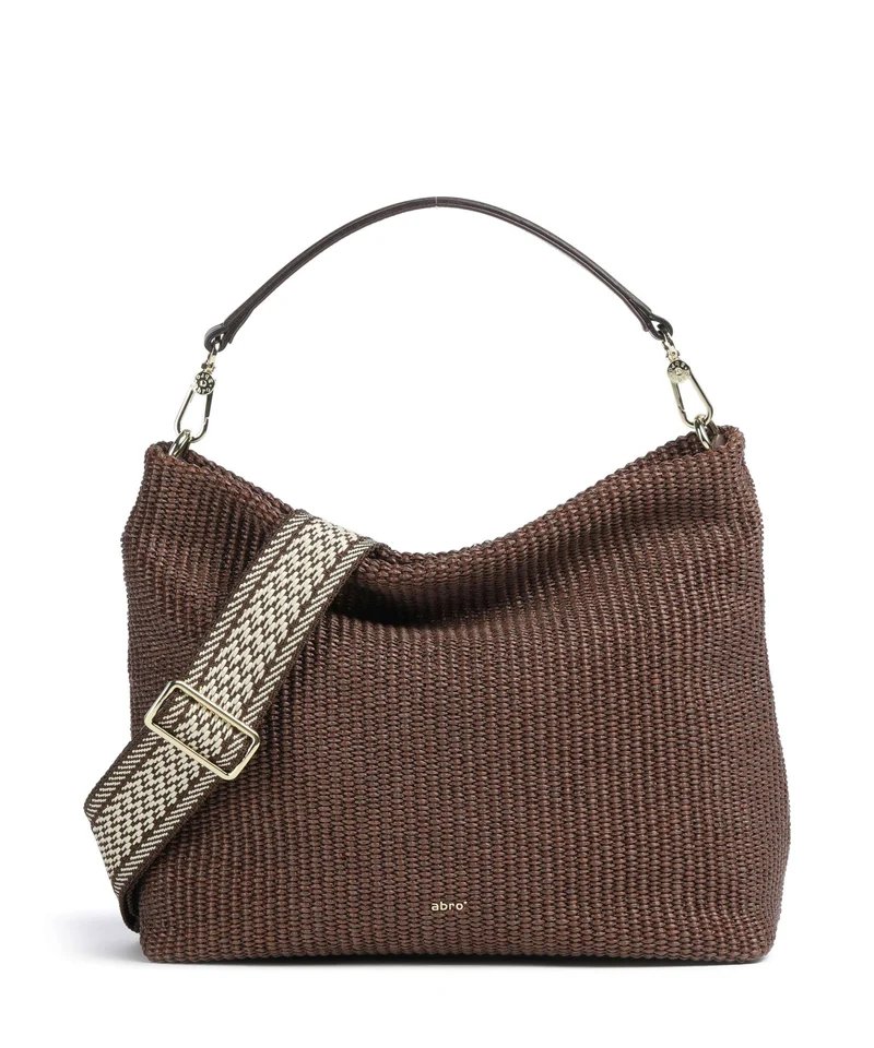 Abro Raffia Kaia Beuteltasche wood