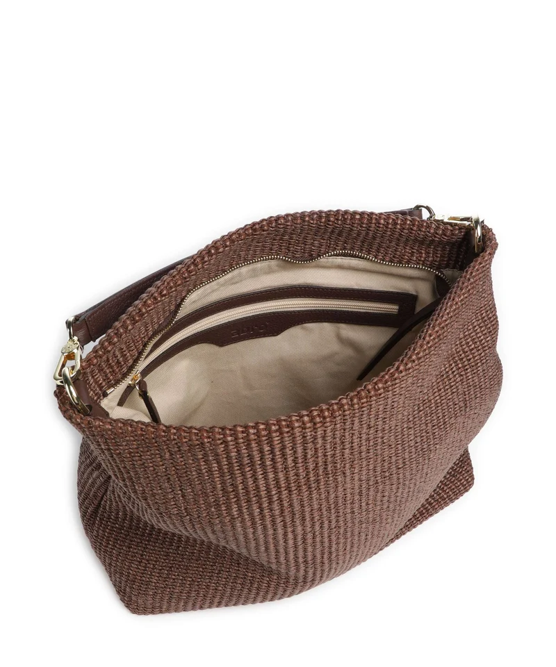 Abro Raffia Kaia Beuteltasche wood