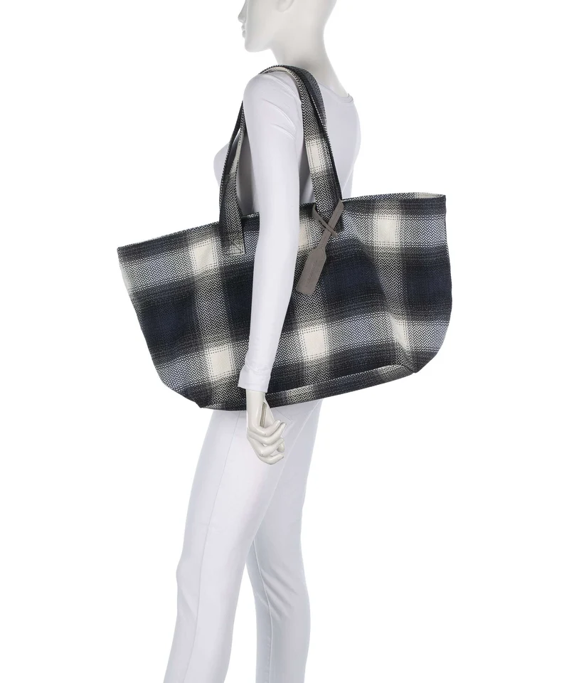 Les Visionnaires Alba Check Essential Shopper check navy