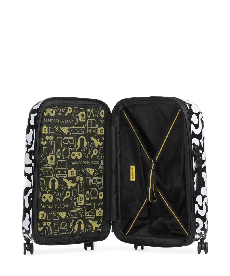 Mandarina Duck Logoduck+ Moire 4-Rollen Trolley moire