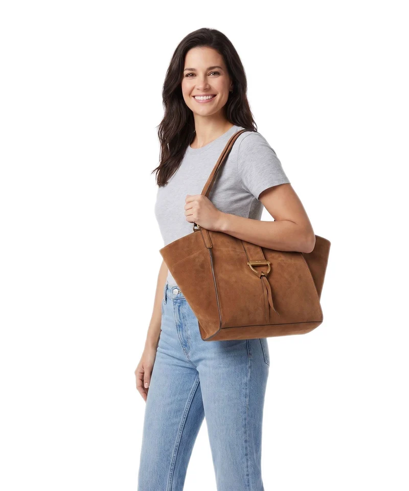 Abro Suede Temi Shopper cuoio