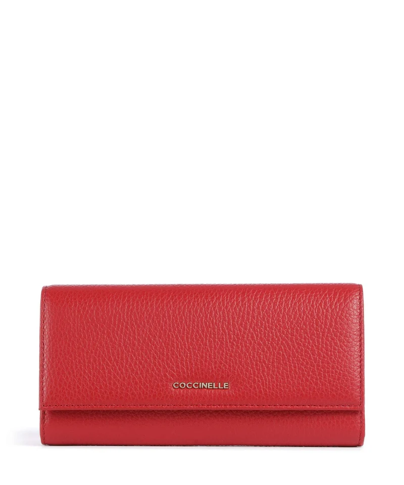 Coccinelle Metallic Soft Geldbörse scarlet