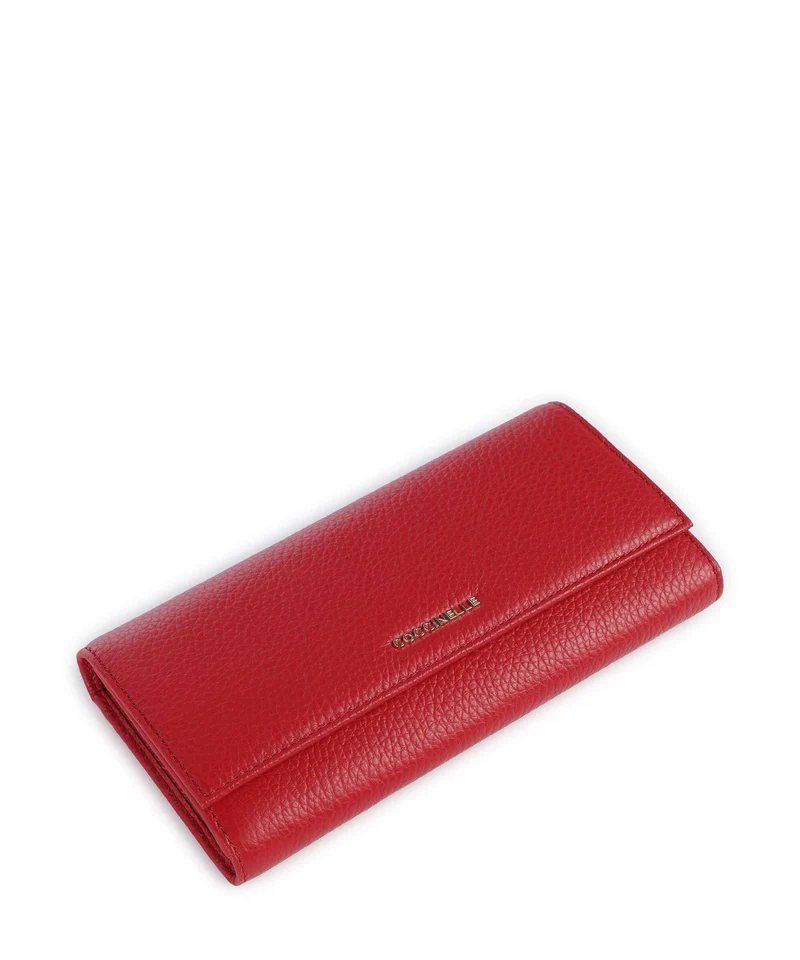 Coccinelle Metallic Soft Geldbörse scarlet