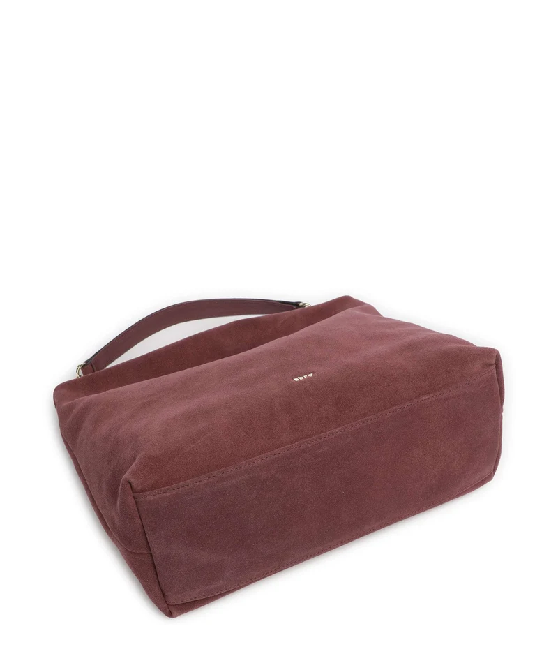 Abro Suede Kaia Beuteltasche bordeaux