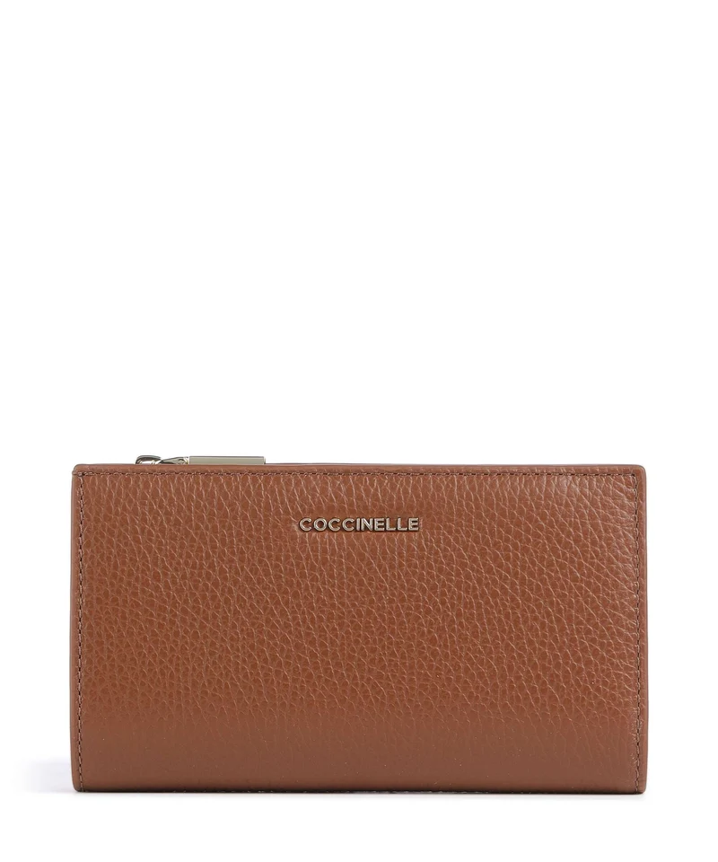 Coccinelle Metallic Soft Geldbörse cognac