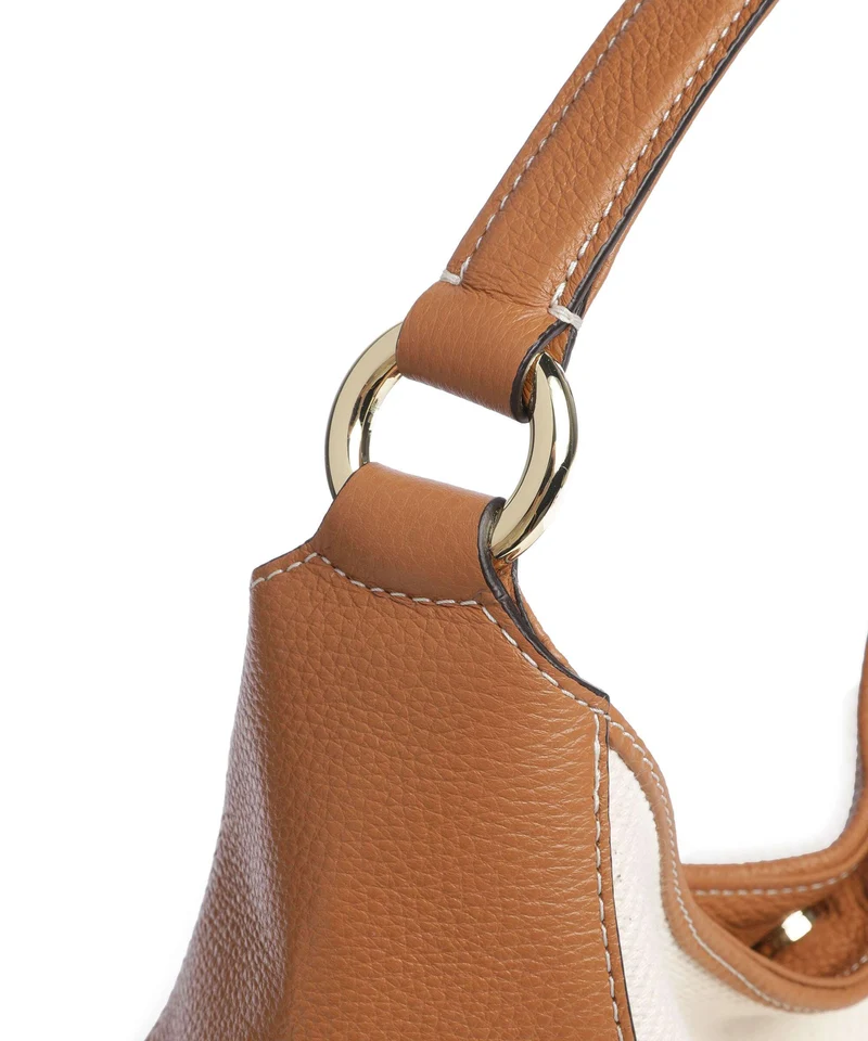 Abro Super Drill Open Air Beuteltasche ivory/cuoio