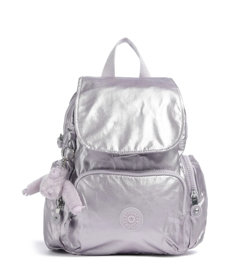 Kipling Basic City Zip Mini Rucksack lilac moon/metallic