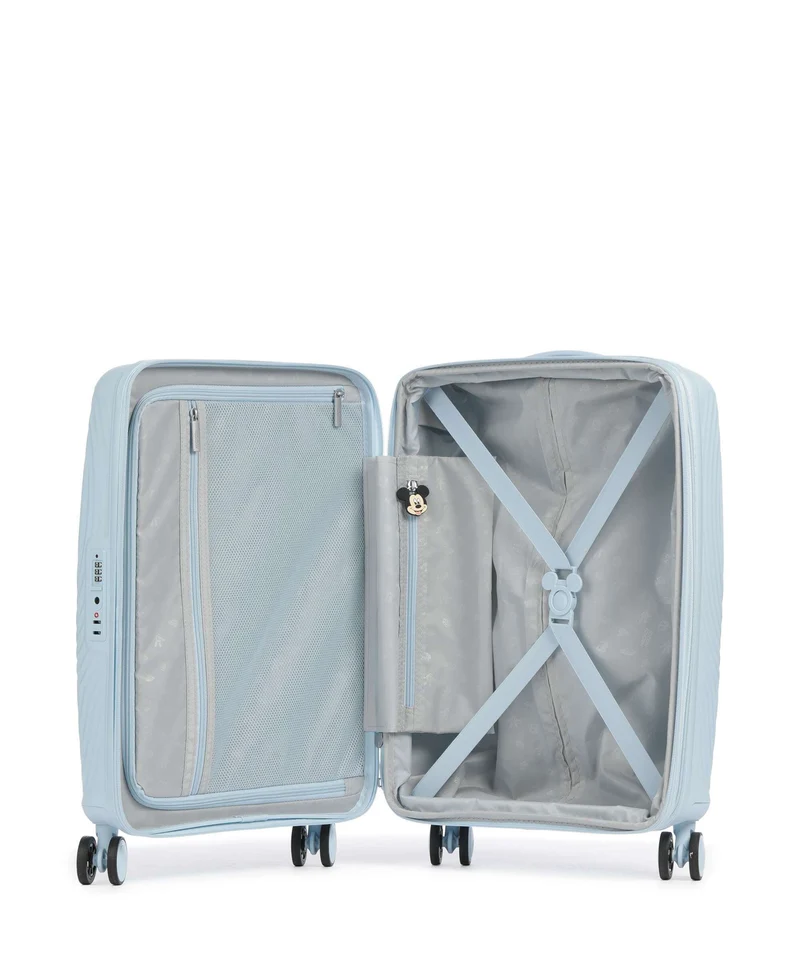 American Tourister Mickey Magic 4-Rollen Trolley mickey pastel blue