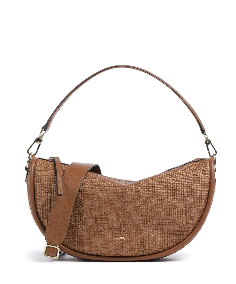 Abro Raffia Intreccio Willow Beuteltasche caramel/cognac