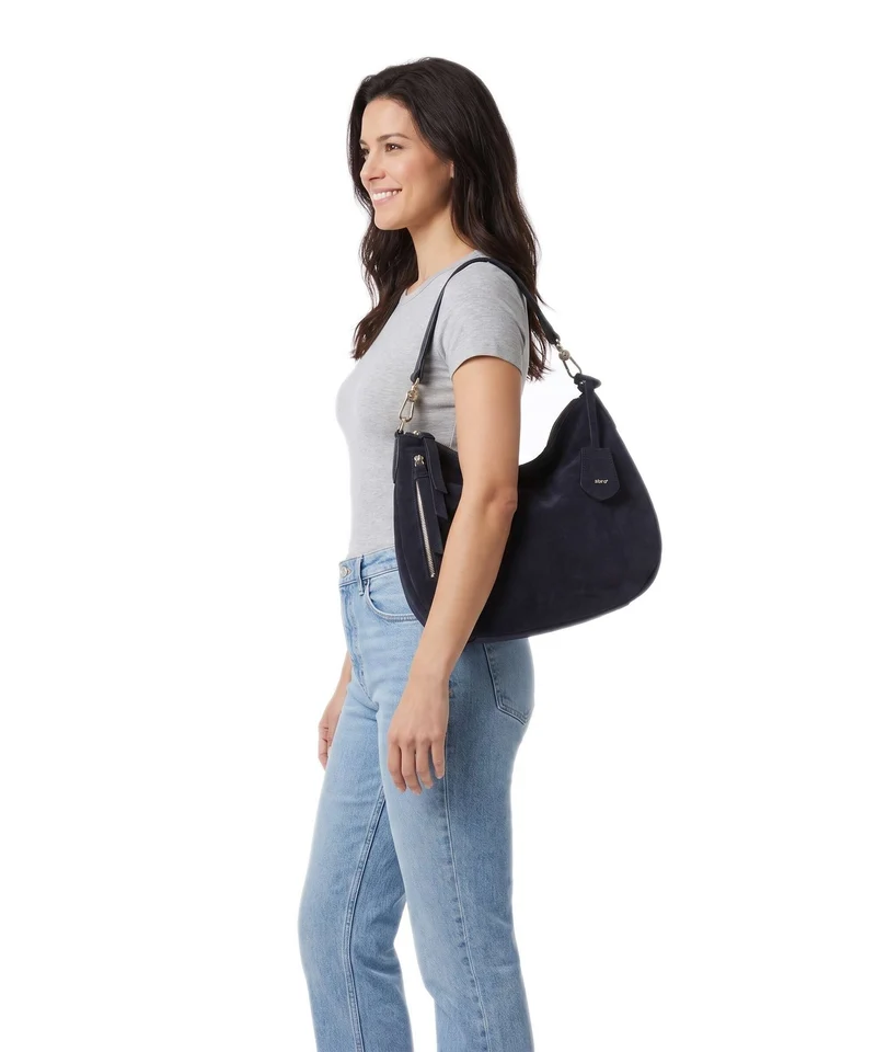Abro Suede Juna Small Beuteltasche navy