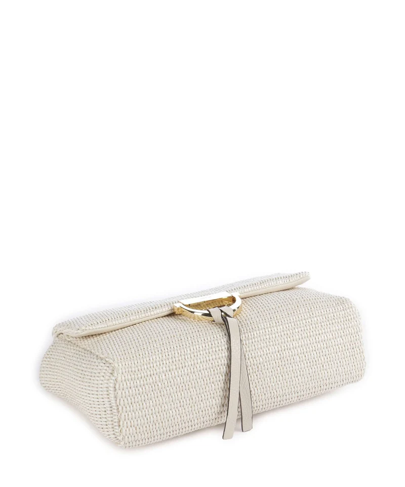Abro Raffia Classica Temi Schultertasche beige