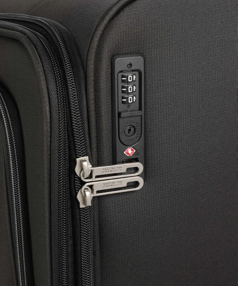 American Tourister Cloudrider L 4-Rollen Trolley jet black