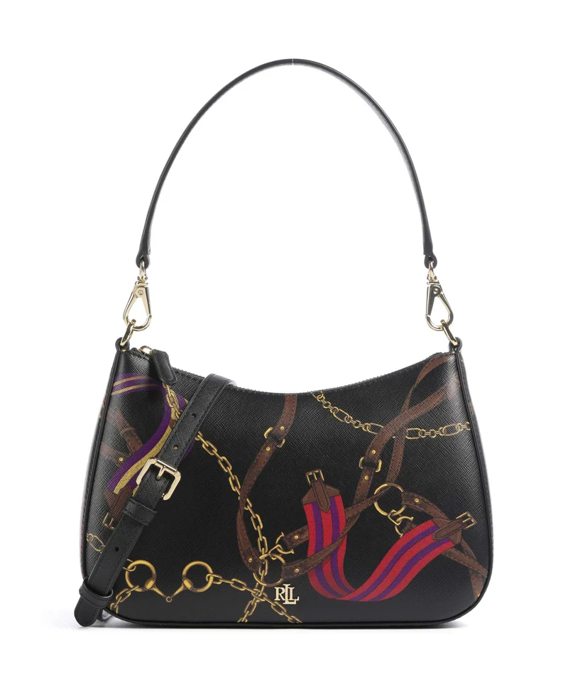 Lauren Ralph Lauren Danni 26 Schultertasche holiday equestrian belting/black