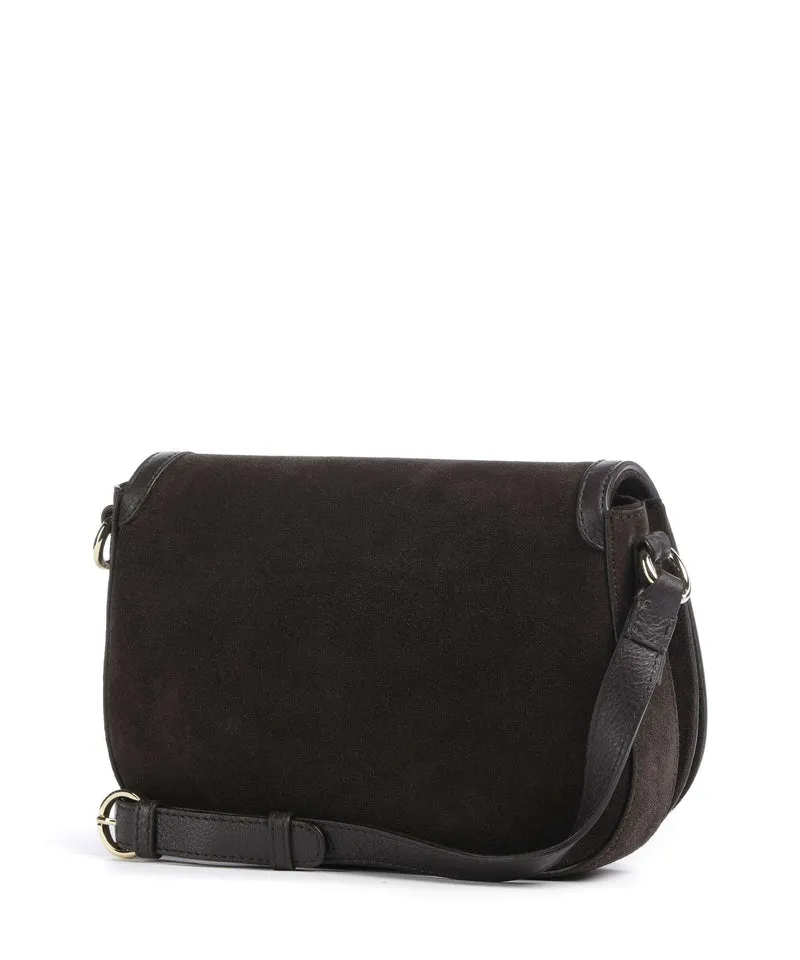 Abro Suede Rosalia Umhängetasche dark brown