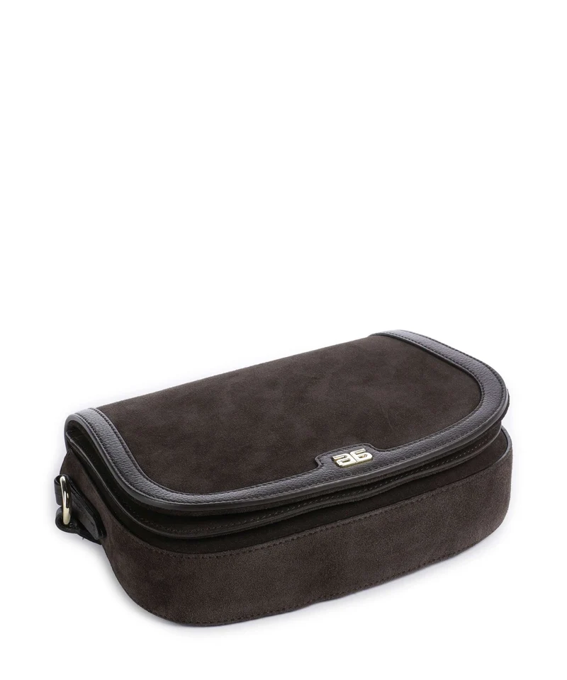 Abro Suede Rosalia Umhängetasche dark brown