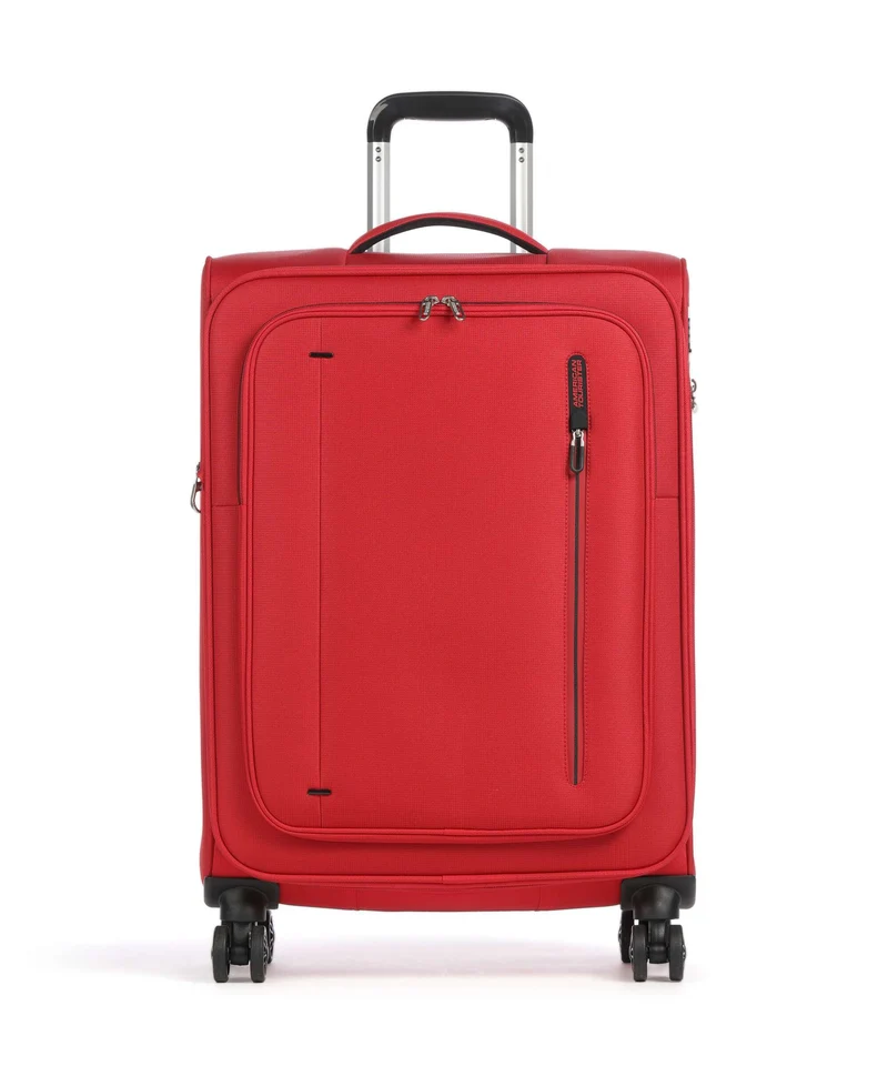 American Tourister Cloudrider M 4-Rollen Trolley astral red