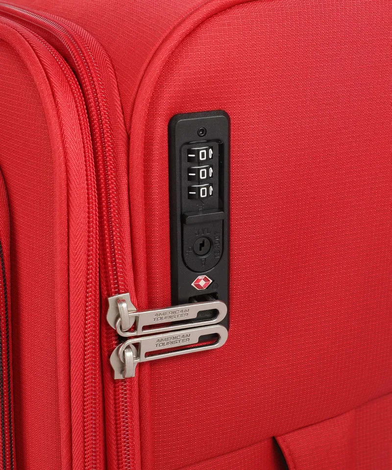 American Tourister Cloudrider M 4-Rollen Trolley astral red