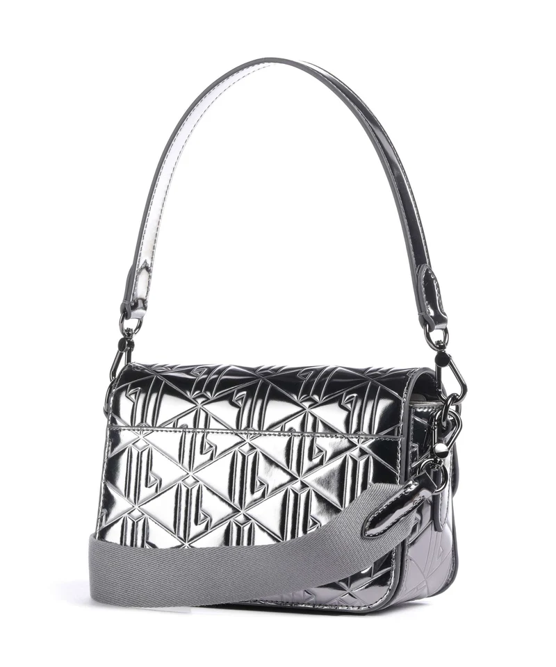Lacoste Holiday Schultertasche shiny dark silver