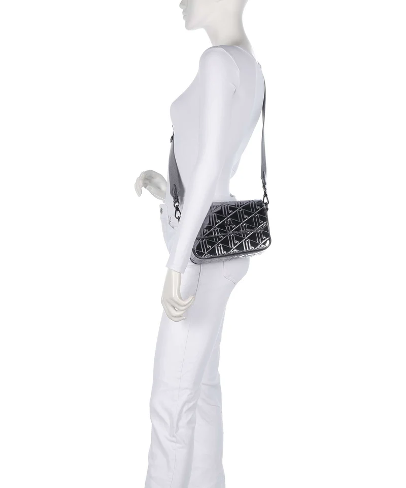 Lacoste Holiday Schultertasche shiny dark silver