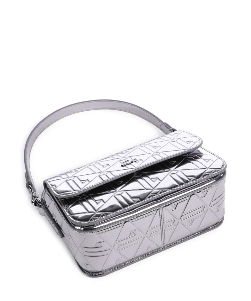 Lacoste Holiday Schultertasche shiny dark silver