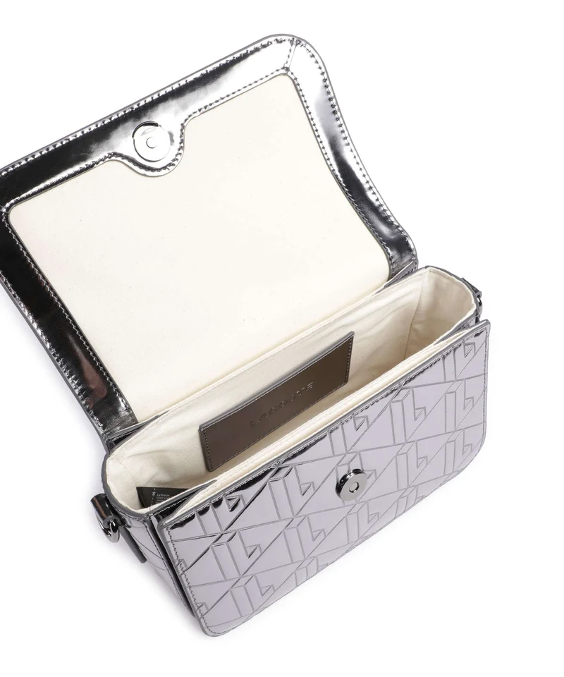 Lacoste Holiday Schultertasche shiny dark silver