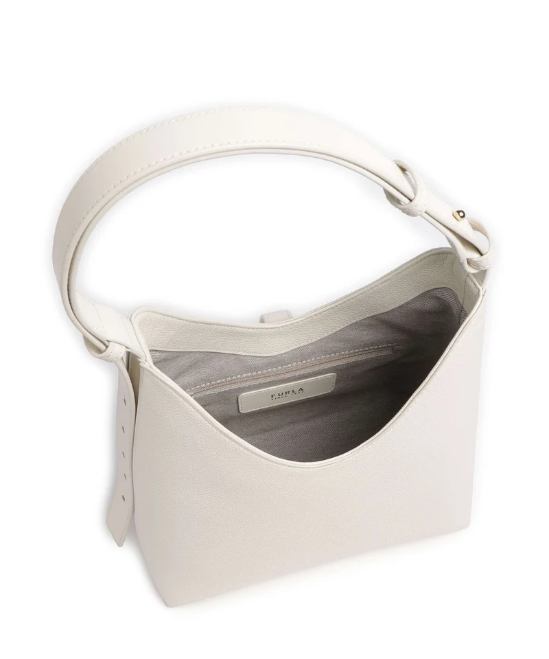 Furla Goccia S Schultertasche panna
