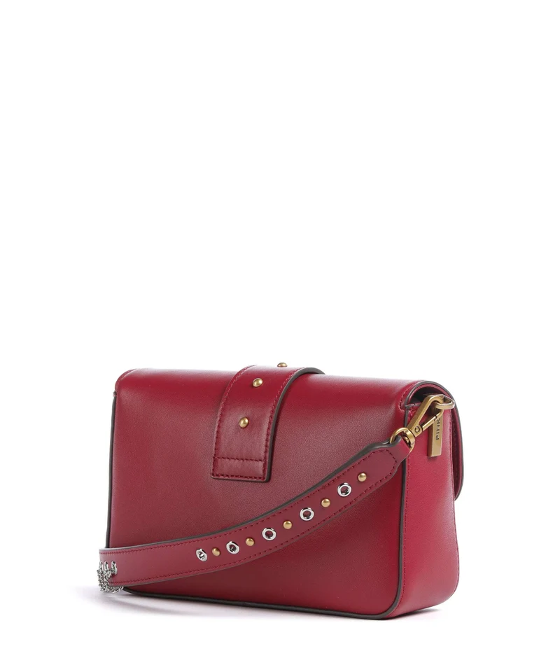 Pinko Love One Mini Slouchy Charms Umhängetasche rosso lampone/antique gold