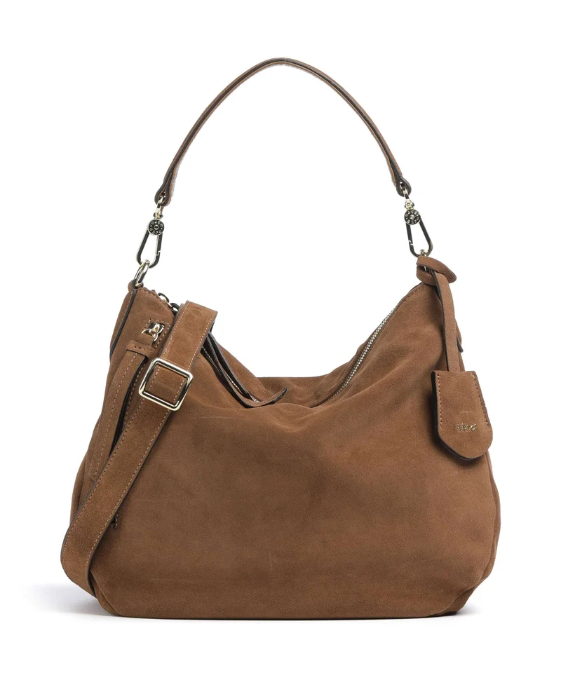 Abro Suede Juna Small Beuteltasche camel
