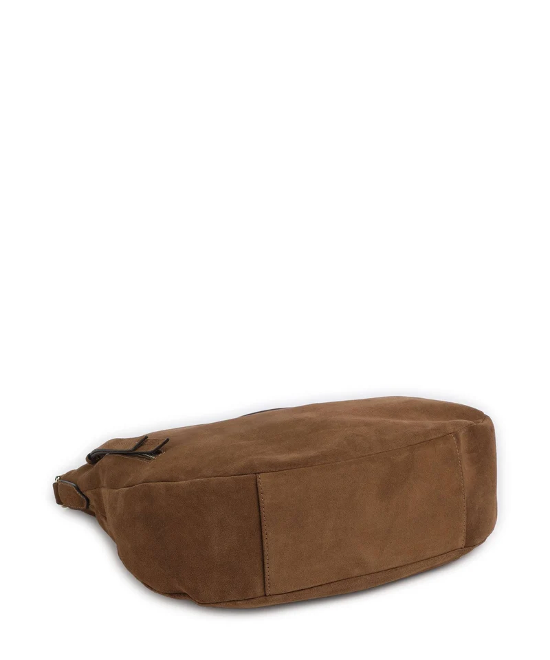 Abro Suede Juna Small Beuteltasche camel
