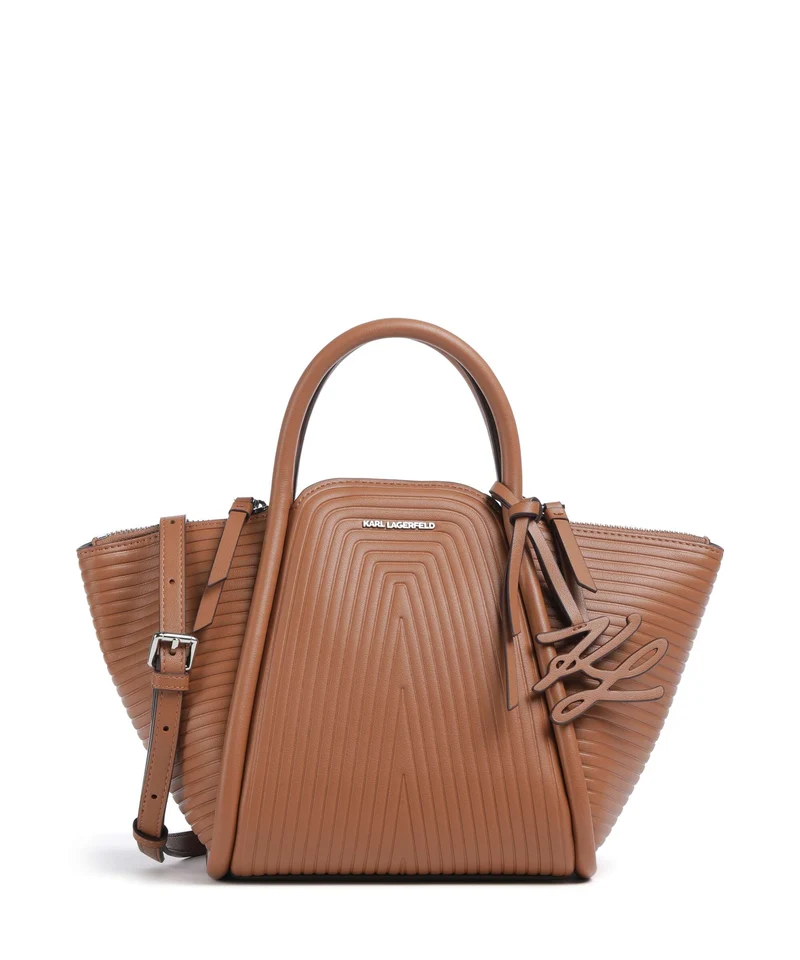 Karl Lagerfeld K/Wellen Small Handtasche dark tan