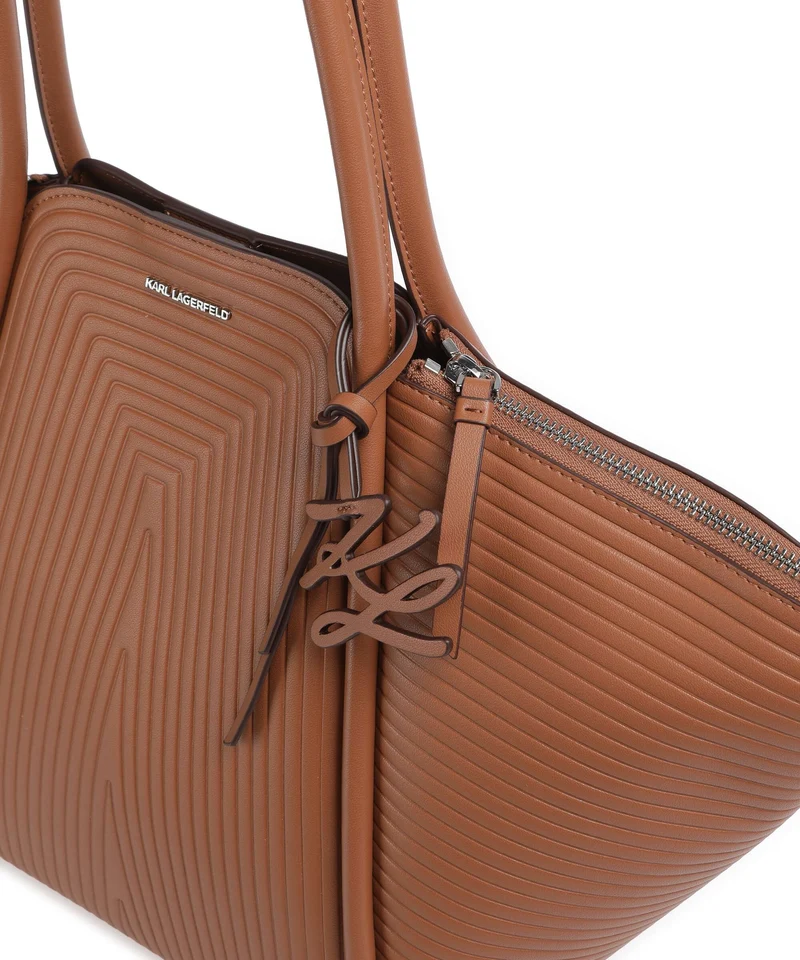 Karl Lagerfeld K/Wellen Medium Shopper dark tan