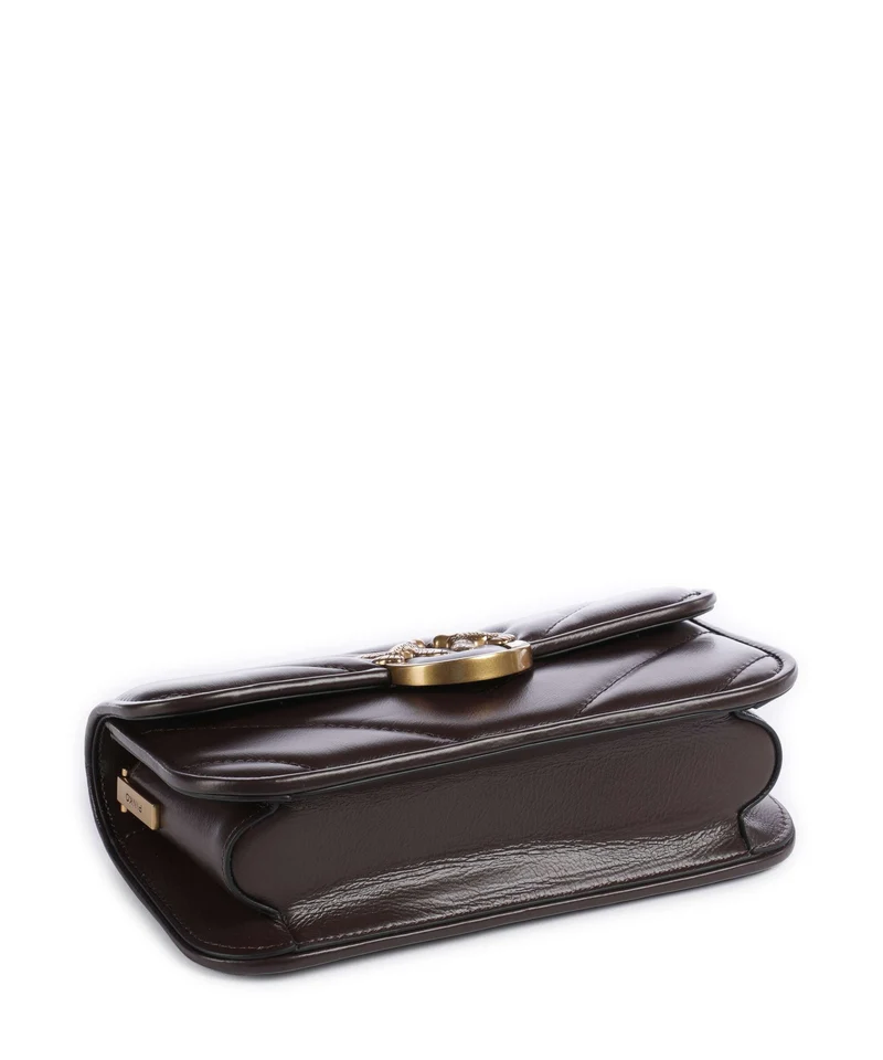 Pinko Love Box Horizontal Schultertasche rosso mogano/antique gold