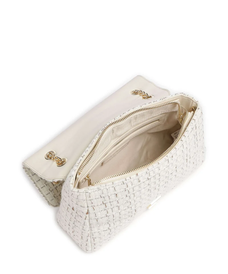 Valentino Bags Tweed Schultertasche off white/multicolour