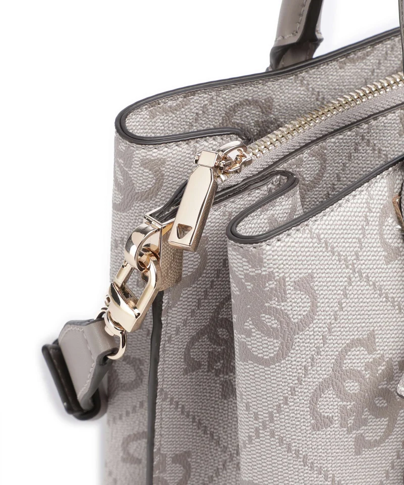 Guess Erenia Handtasche dark taupe logo