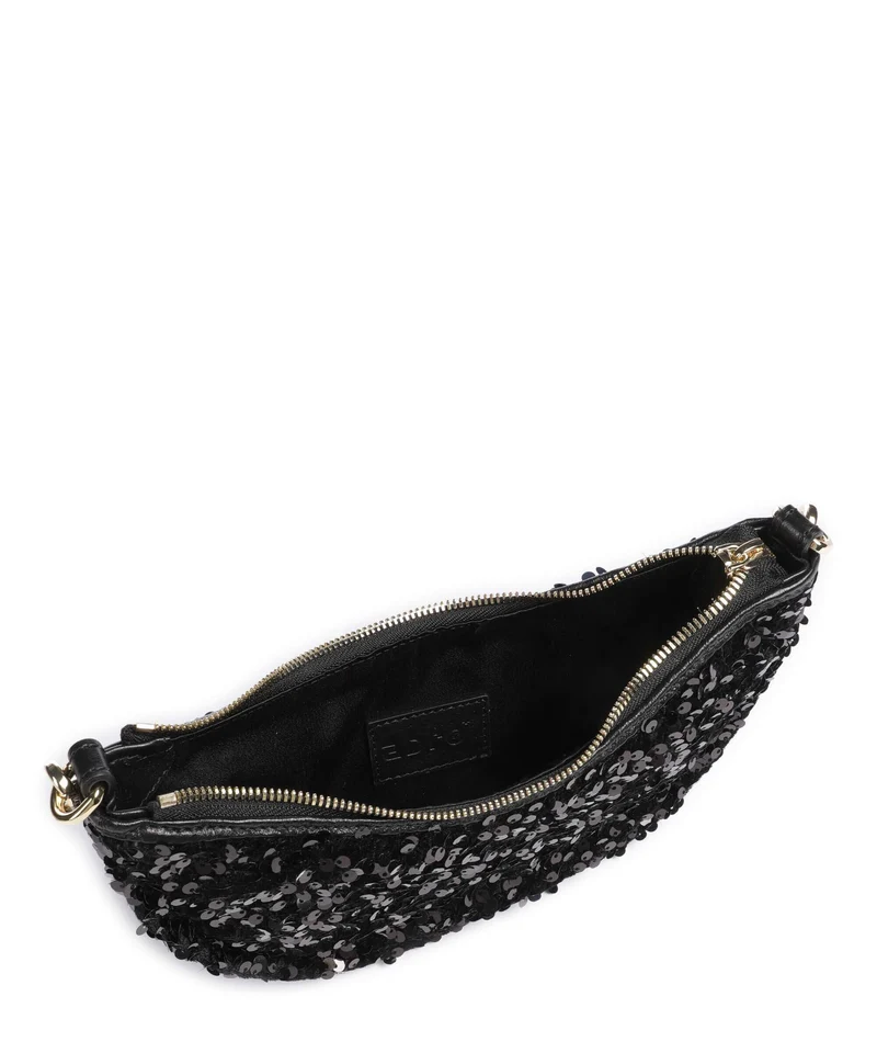 Abro Sequins Moon Schultertasche black/gold