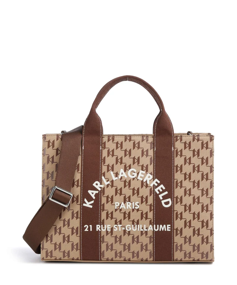 Karl Lagerfeld K/Rue St Guillaume Monogram Medium Handtasche monogram nougat brown